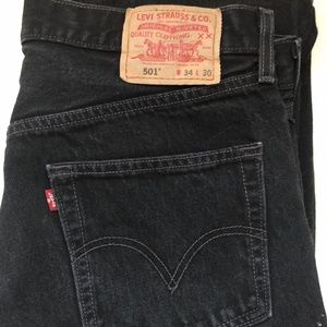 Levi's Black 501 jeans 34x30